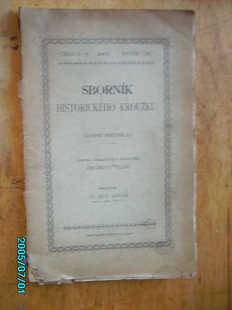 zobrazit detail knihy Kov: Sbornk historickho krouku 1907  . 1-3