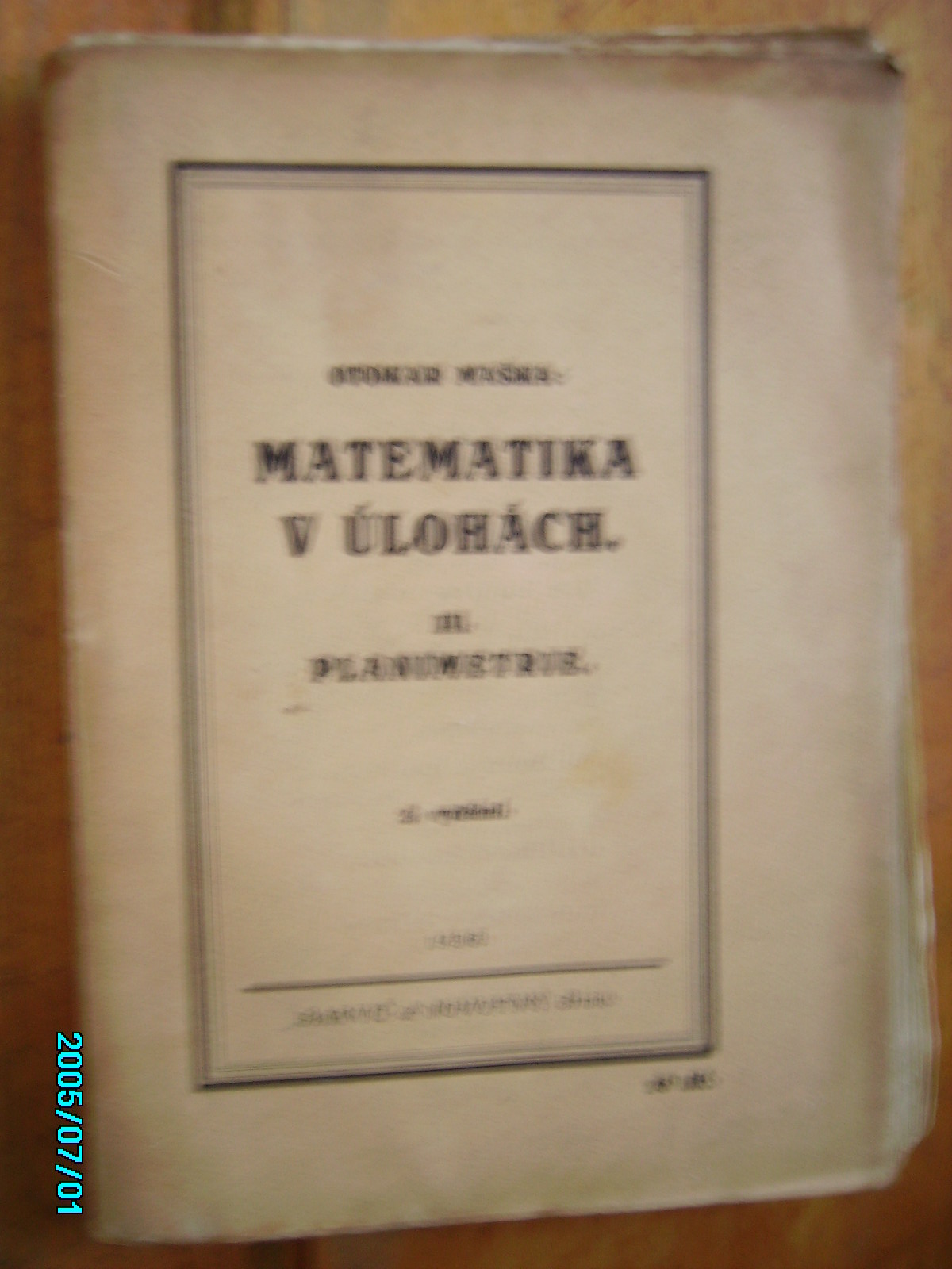zobrazit detail knihy Maka, Otokar: Matematika v lohch. Dl 3. Planim