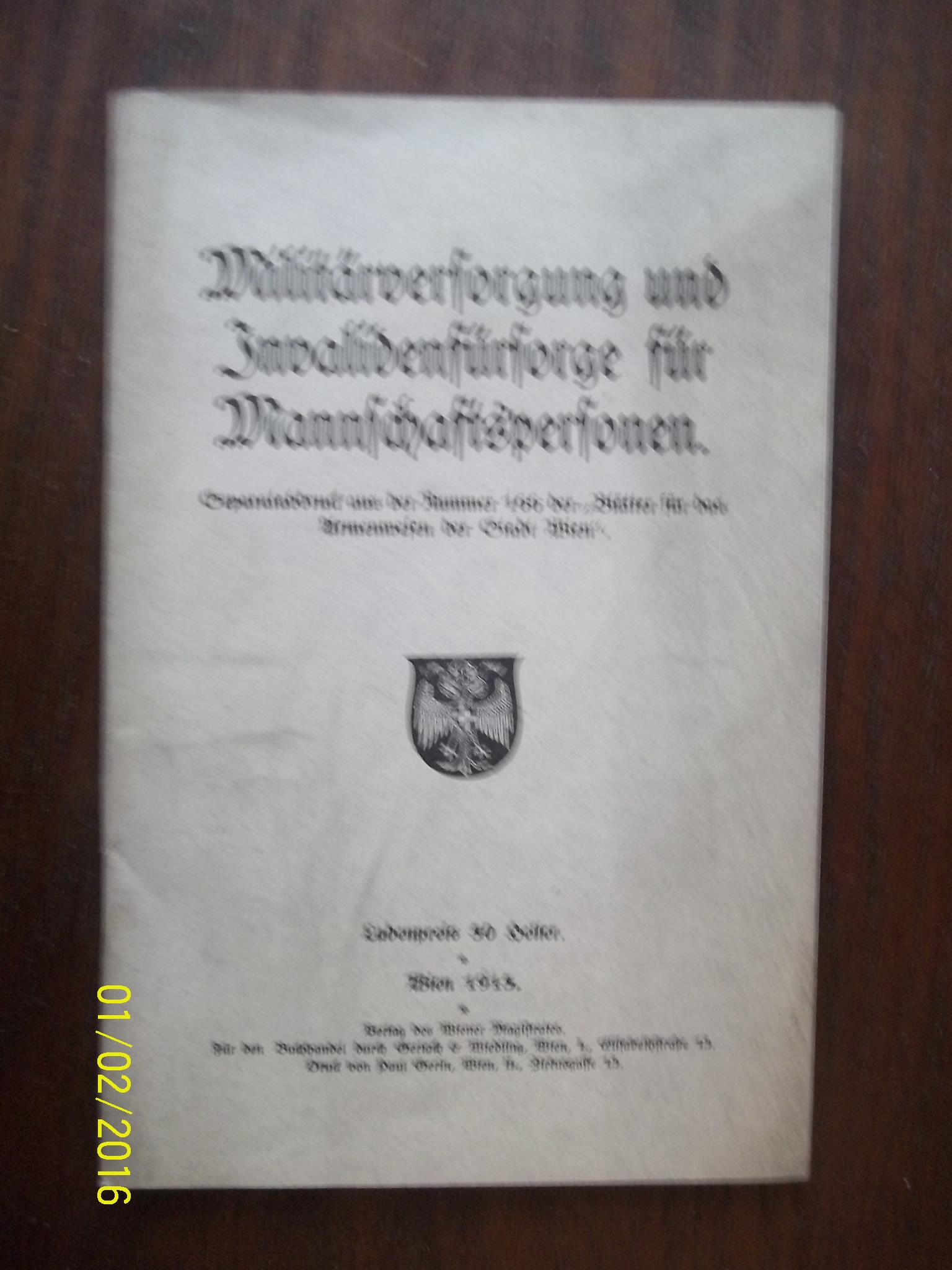 zobrazit detail knihy Militarversorgung und Invalidenfursorge fur Mannsc