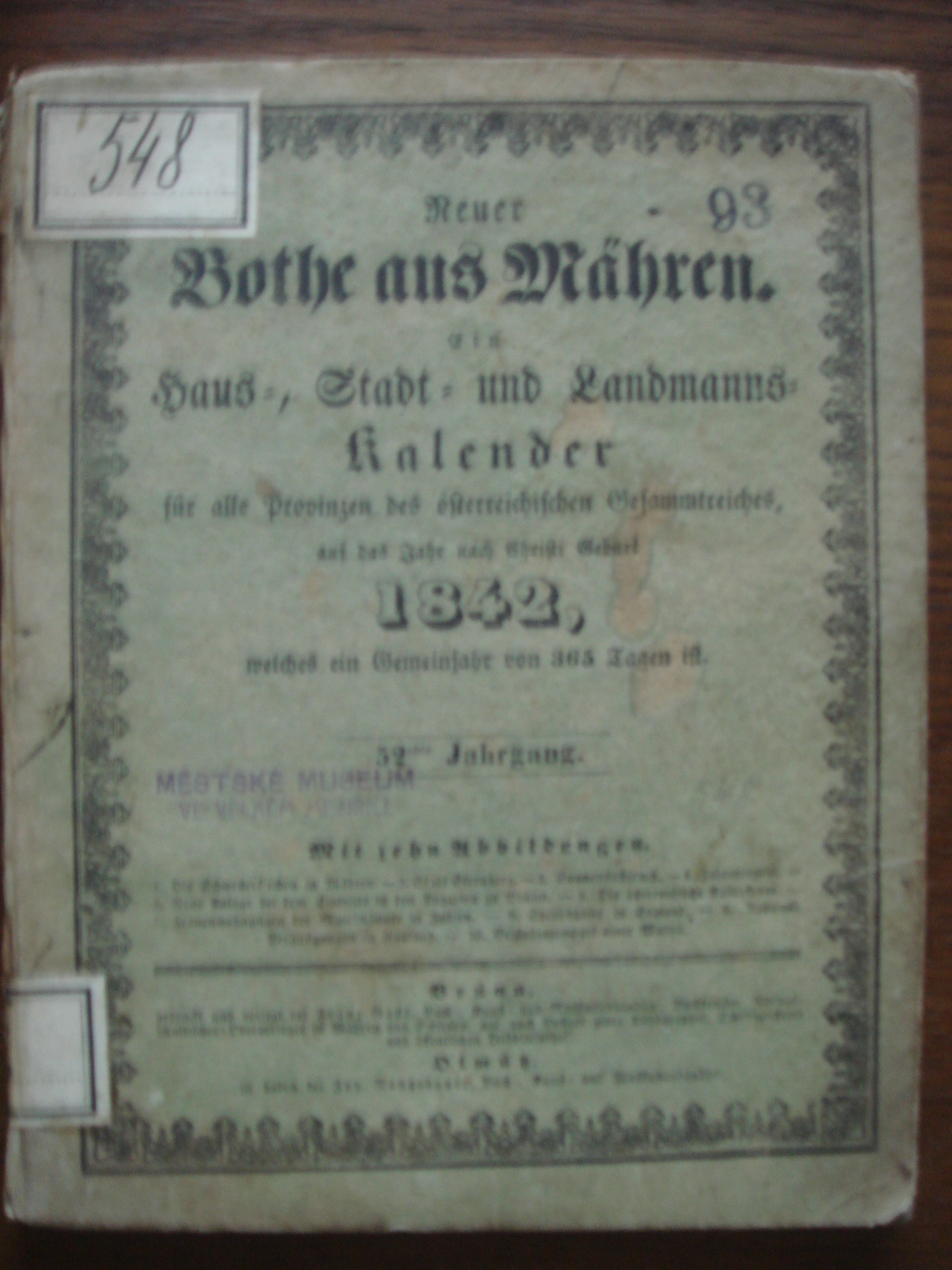 zobrazit detail knihy Neuer Bothe aus Mähren. 1842
