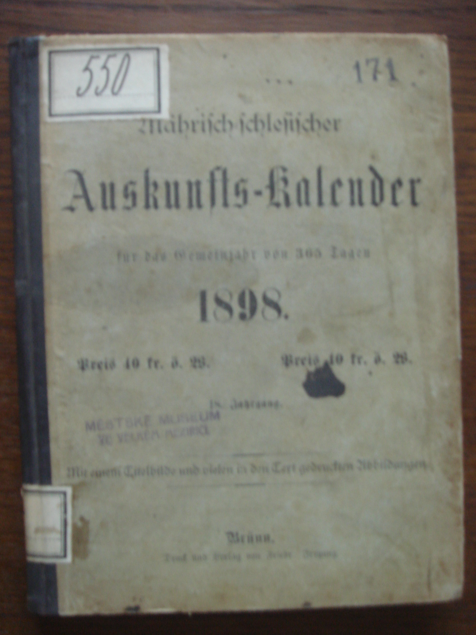 zobrazit detail knihy Mhrisch-schlesischer Auskunfts-Kalender fr das G