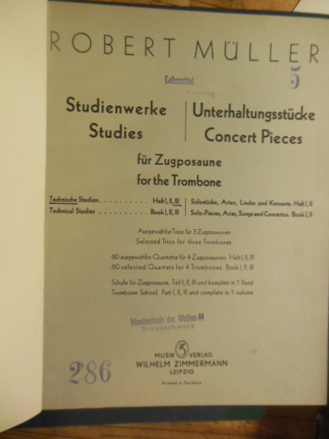 zobrazit detail knihy Muller: Zugposaune  Studienwerke Technische Studie