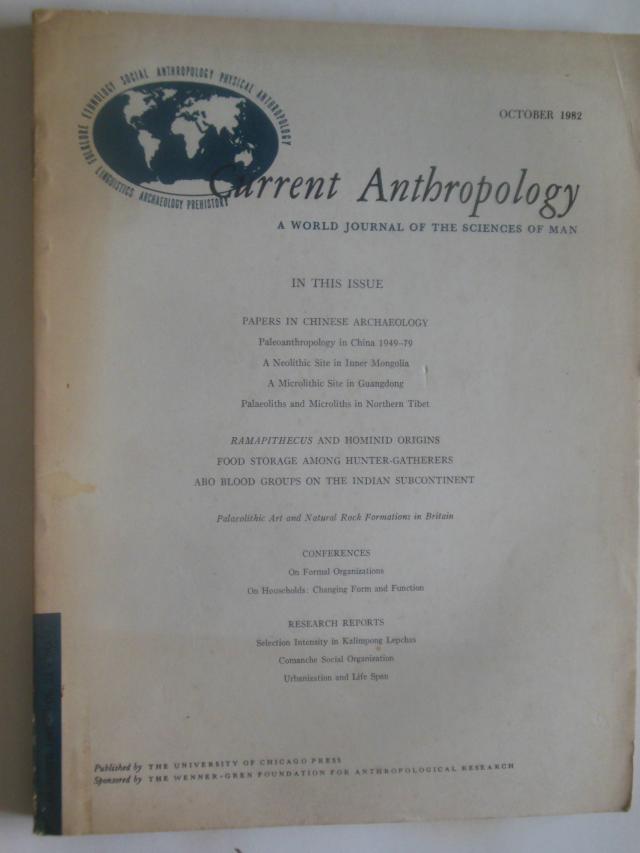 Current Anthropology 12-1977, 10-1982