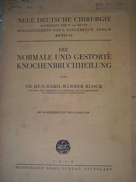 zobrazit detail knihy Habil: Die normale und gestorte Knochenbruchheilun