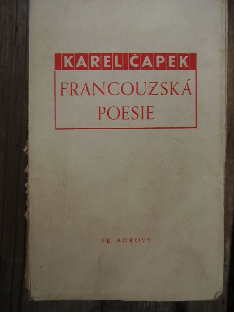 zobrazit detail knihy Čapek, Karel: Francouzská poesie